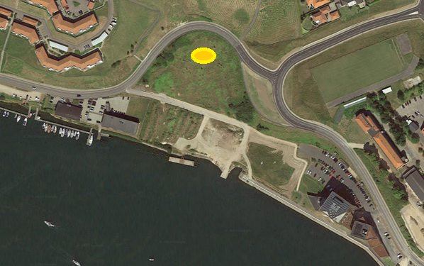 Location of the 50 Year Jubilee Garden, the Town Harbour