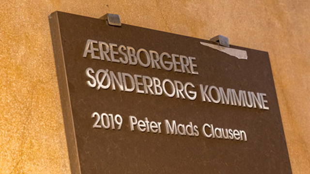 Peter M. Clausen: Honorary Citizen in the municipality of Sønderborg 